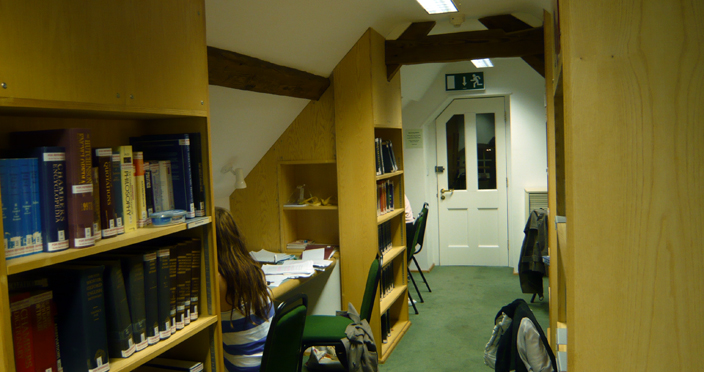 One of the St Chad's College Libraries, this one a recent conversion of the college attics. 